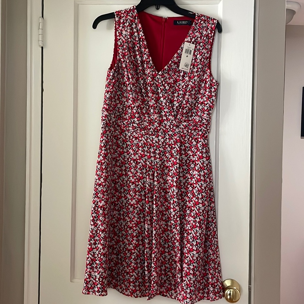 Lauren Ralph Lauren Red & Navy Dress (8P)
